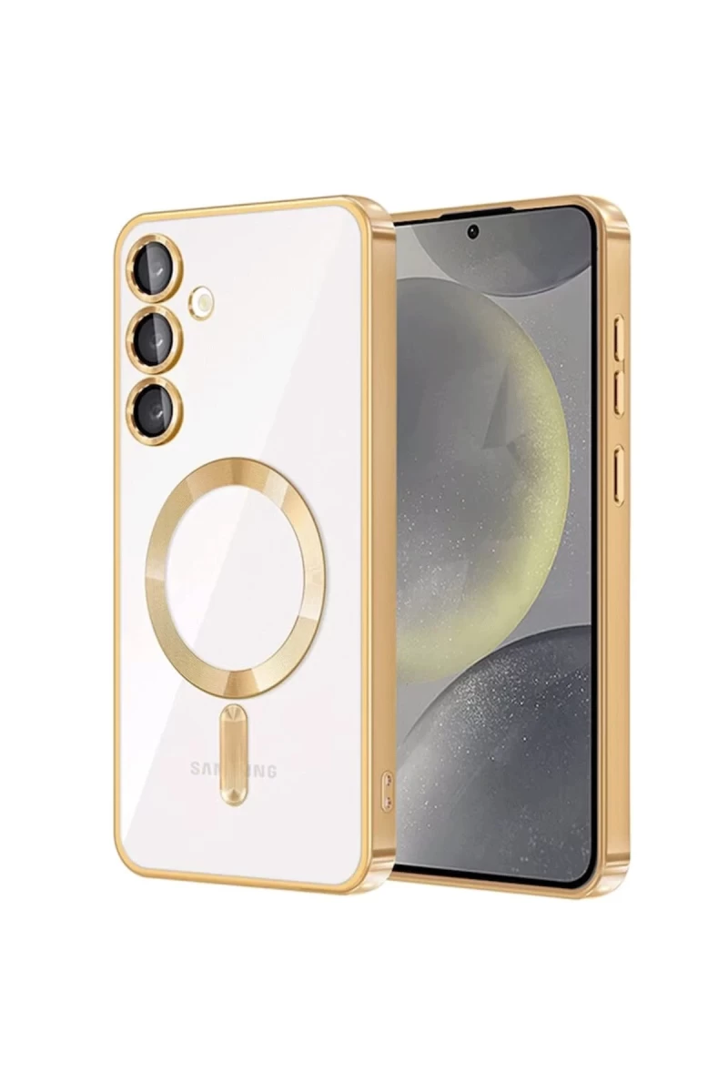 Samsung Galaxy S23 Plus Uyumlu Kılıf Kross Magneticsafe Kapak - Gold