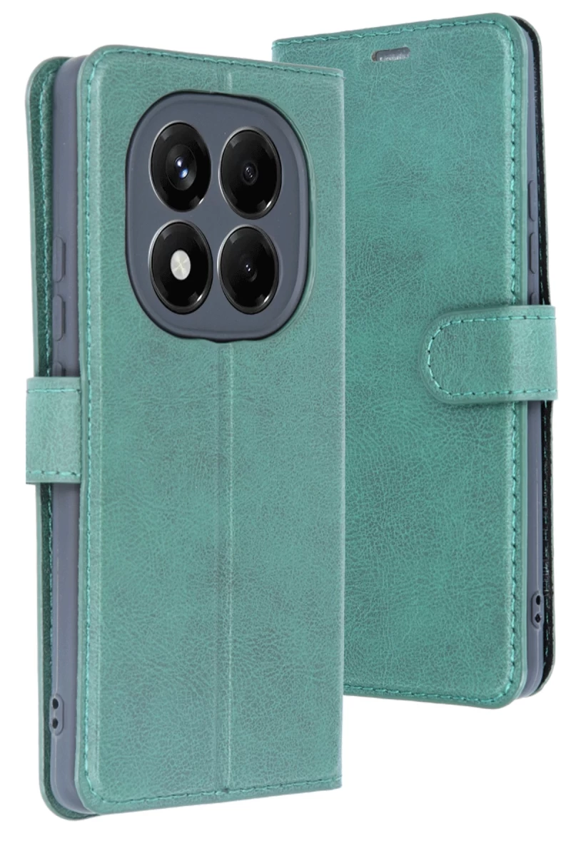 Xiaomi Redmi Note 14 Pro 5G Uyumlu Kılıf Trend S Plus Kapaklı Kılıf - Yeşil