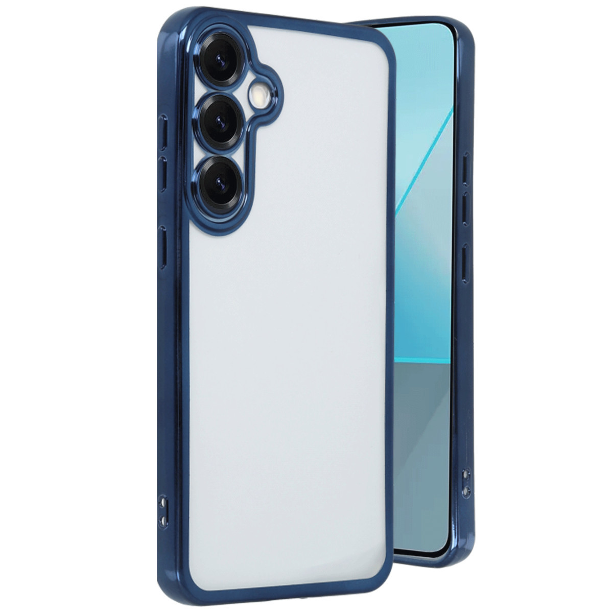 Galaxy S25 Kılıf Razer Lensli Silikon - Lacivert