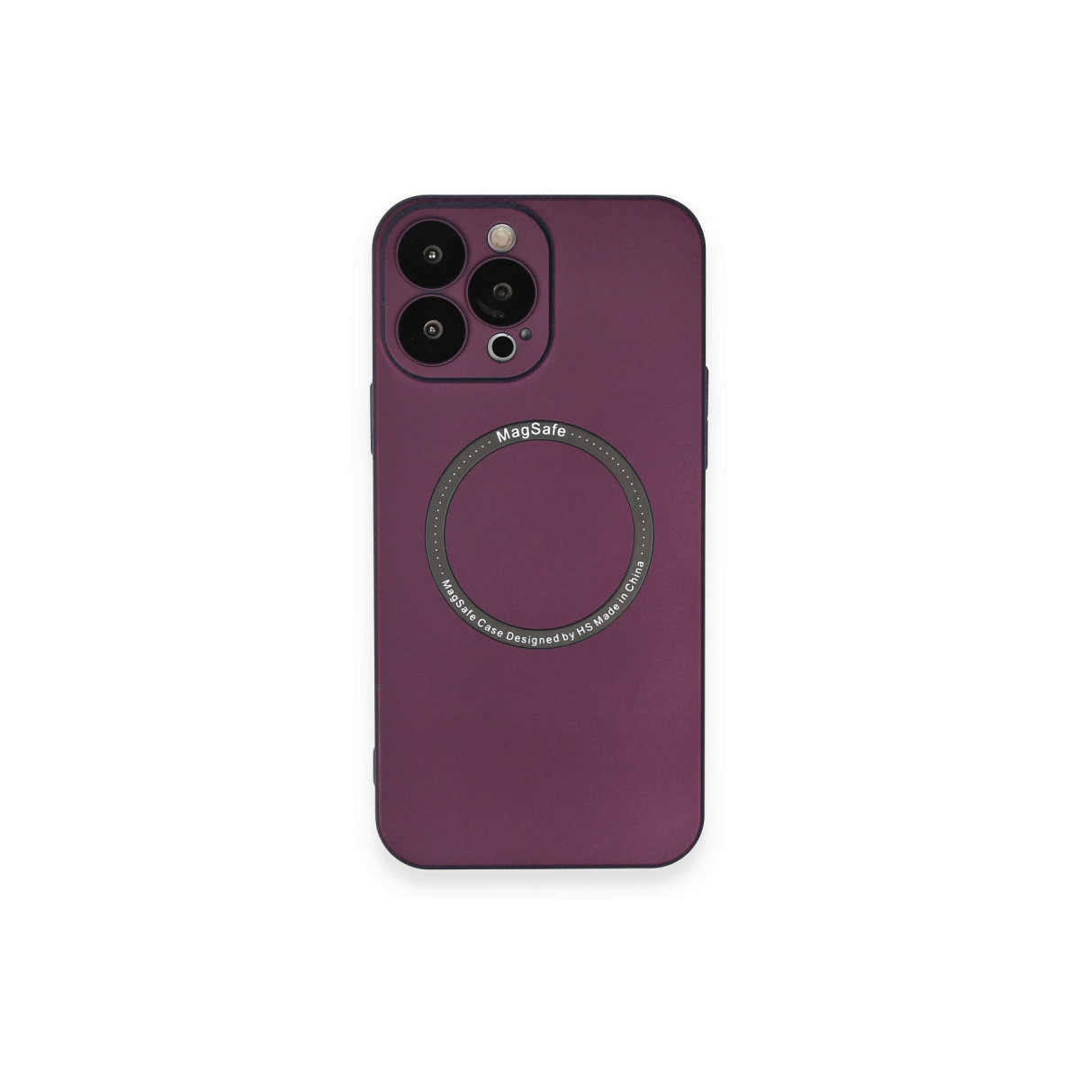 iPhone 14 Pro Kılıf Jack Magneticsafe Lens Silikon - Mürdüm
