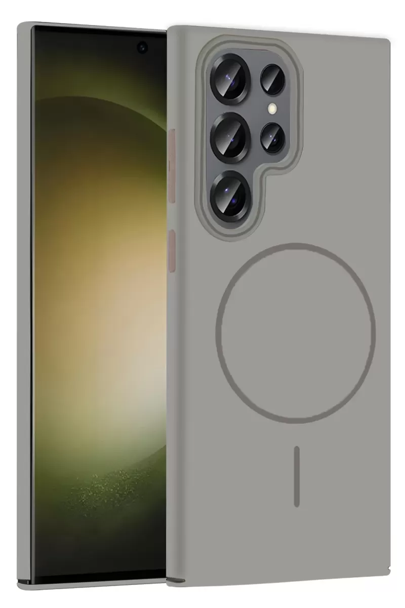 Galaxy S23 Ultra Broş Magsafe Kapak - Titan Gri