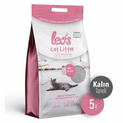 Cat Litter Baby Powder Kokulu Kalın Taneli Kedi Kumu 5 Lt