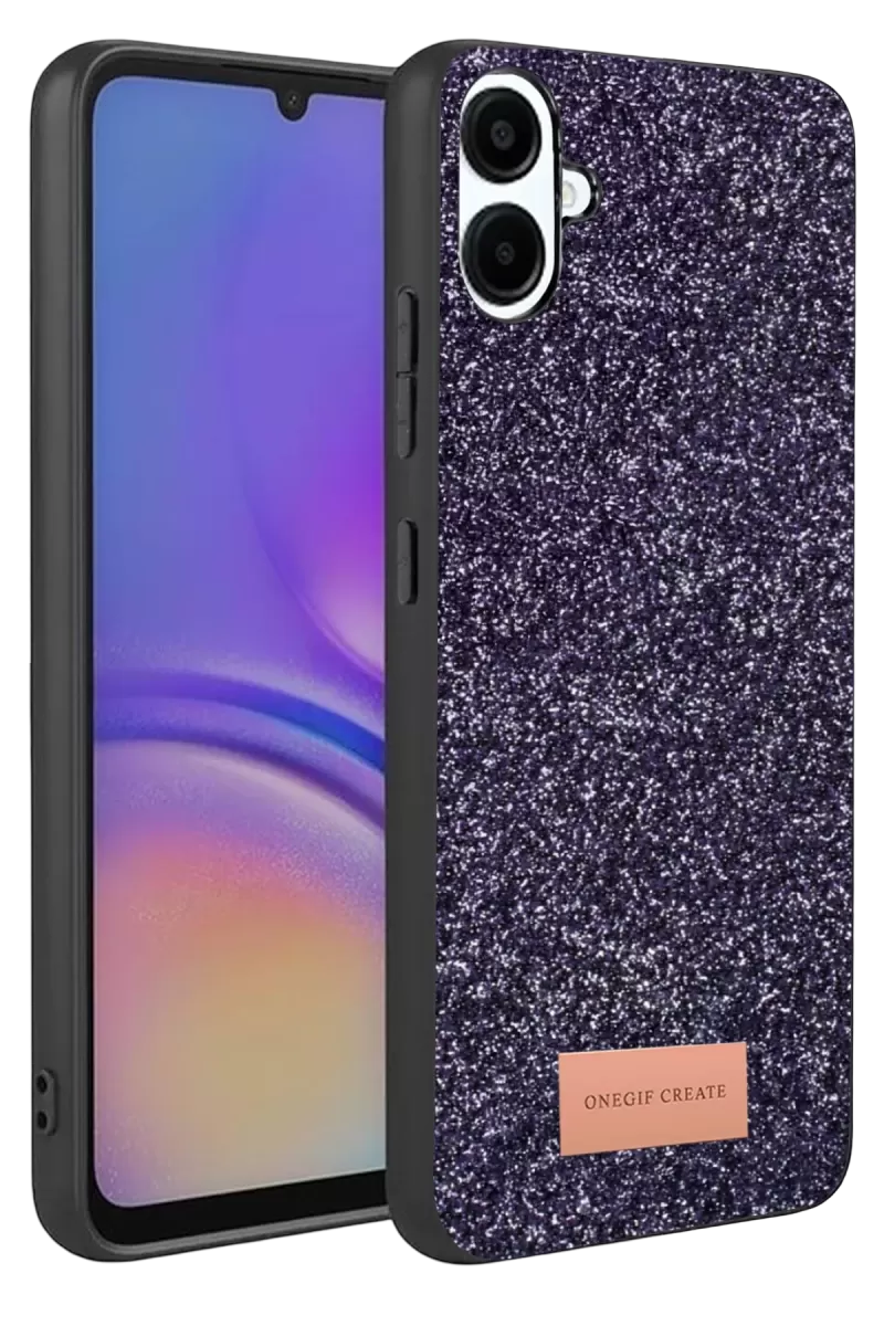 Galaxy A07 4G Bright Simli Kapak - Derin Mor