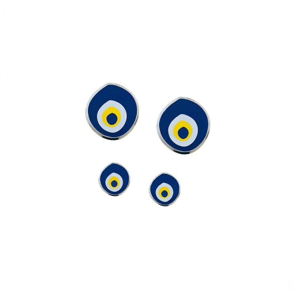 Nazar Boncuk Modeli Etiket Damla Sticker 4'lü Set