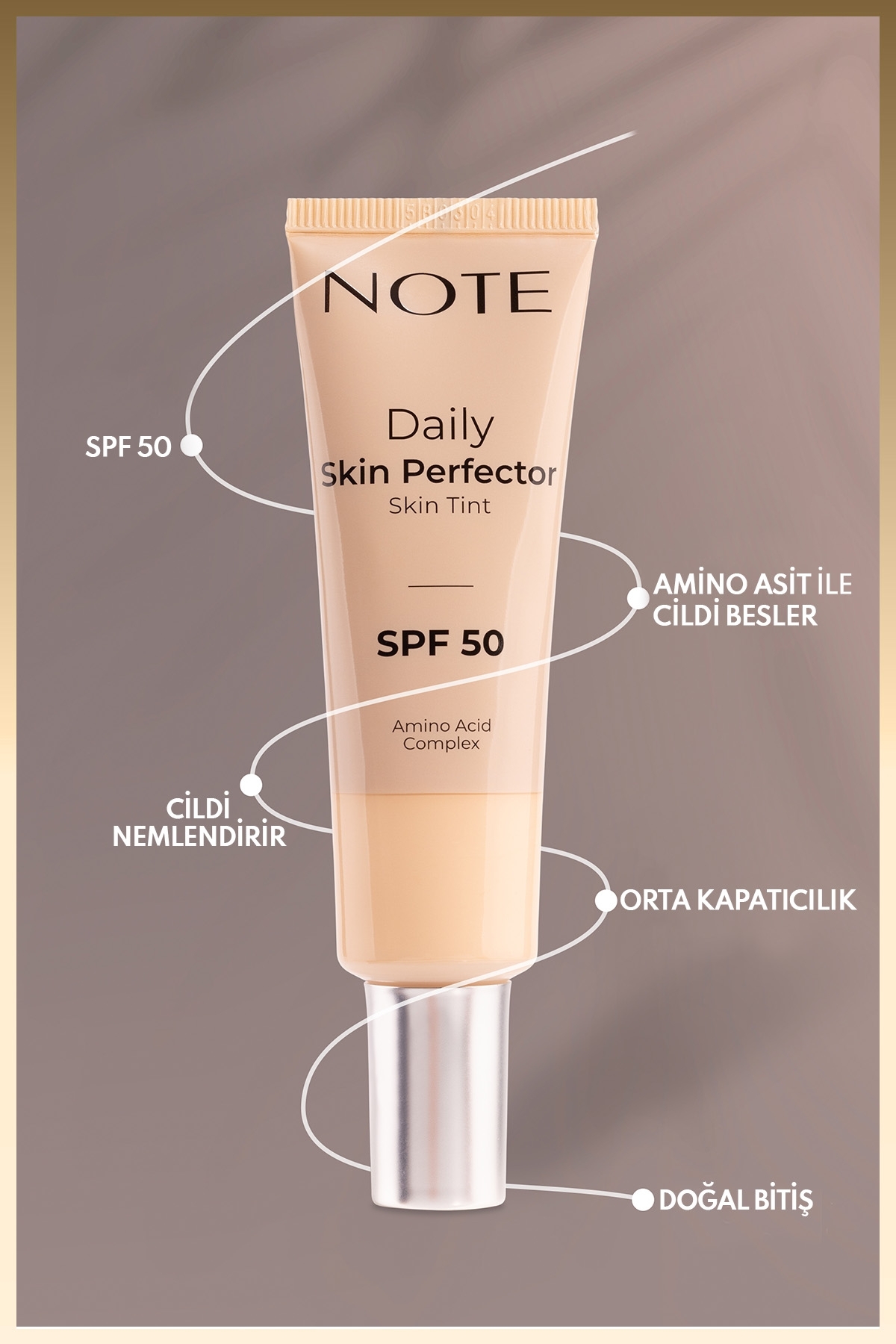 Cosmetics Daily Skin Perfector Skin Tint SPF 50 Ton Eşitleyici Doğal Bitişli Renkli Nemlendirici - 120