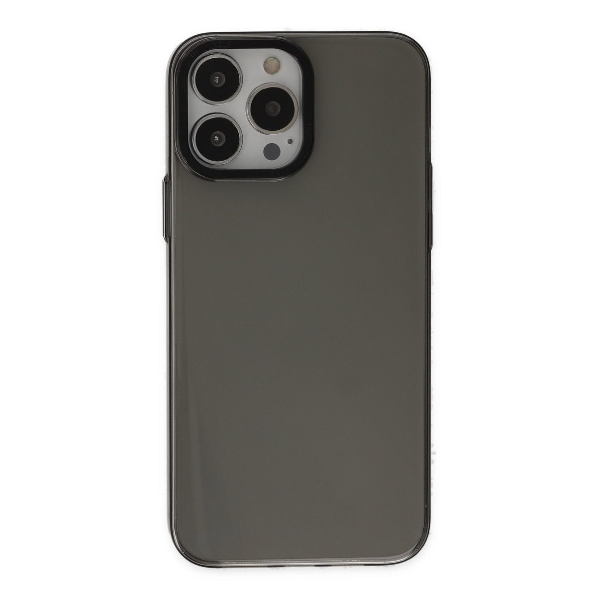 iPhone 13 Pro Max Kılıf Anka PC Sert Metal Kapak - Siyah
