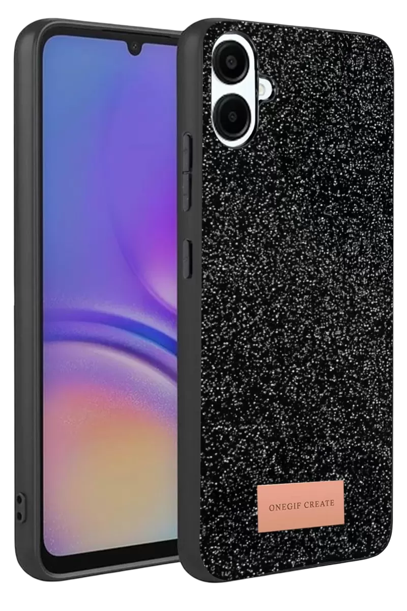 Galaxy A07 4G Bright Simli Kapak - Siyah
