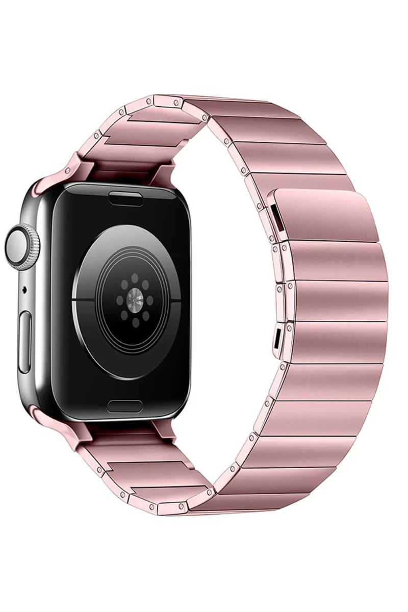 Apple Watch 42mm Uyumlu KR404 Huks Kordon - Rose Gold