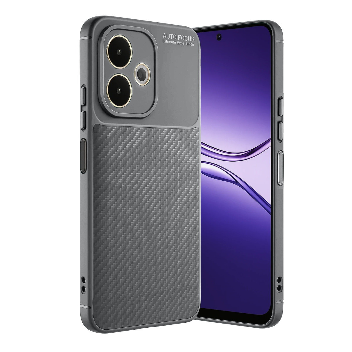 A5 Pro 4G Kılıf Auto Focus Karbon Kapak - Gri