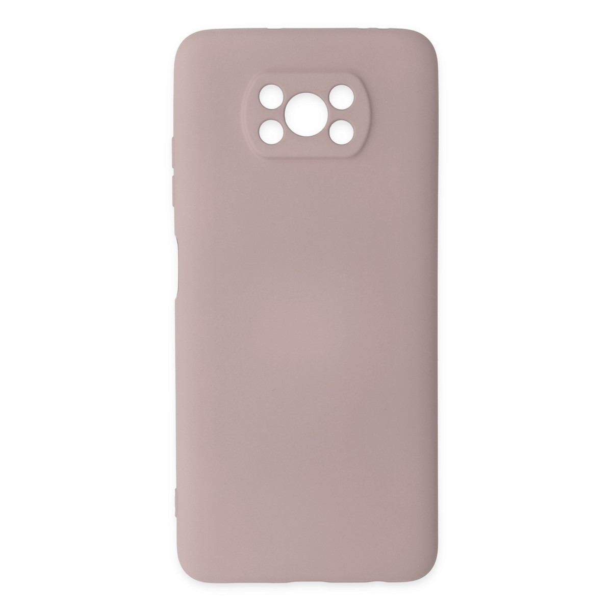 Pocophone X3 Kılıf Nano içi Kadife Silikon - Pudra