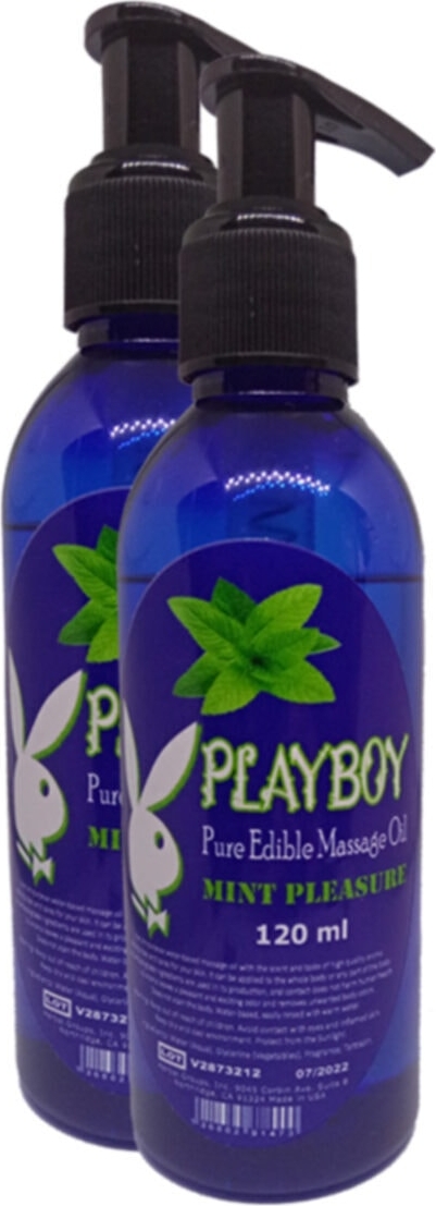 Playboy Pure Edible Massage Oil 120ML Nane Aromalı Masaj Yağı 2 Adet