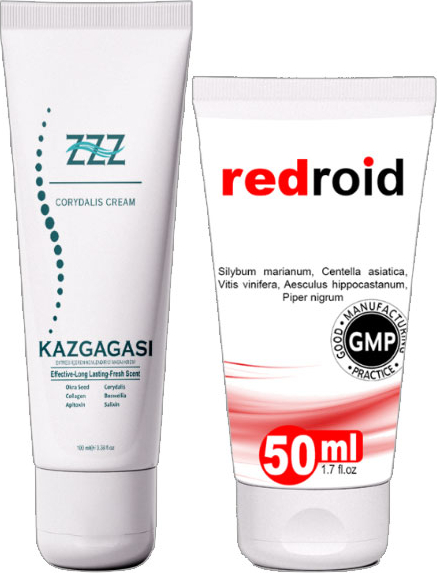 ZZZ 2 Tane Kaz Gagası Corydalis 100 ml Sırt Bel Kas Iskelet Kısmi Kullanım Kremi + 2 Tane Redroid Hemeroid Için 50 ml