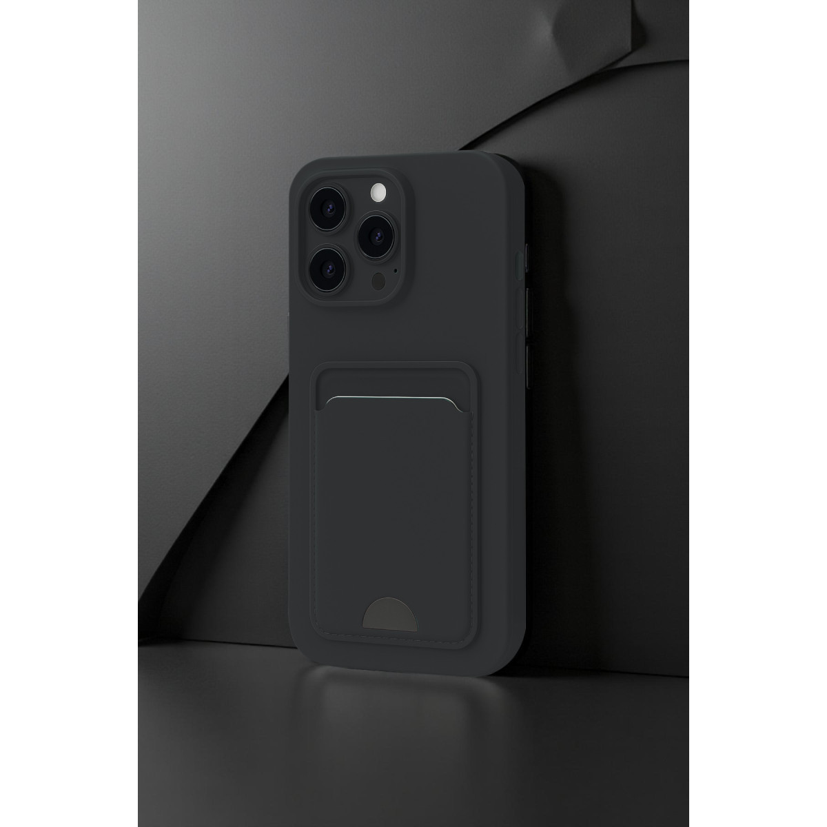 iPhone 16 Plus Kılıf Kelvin Kartvizitli Silikon - Koyu Yeşil — görsel 2
