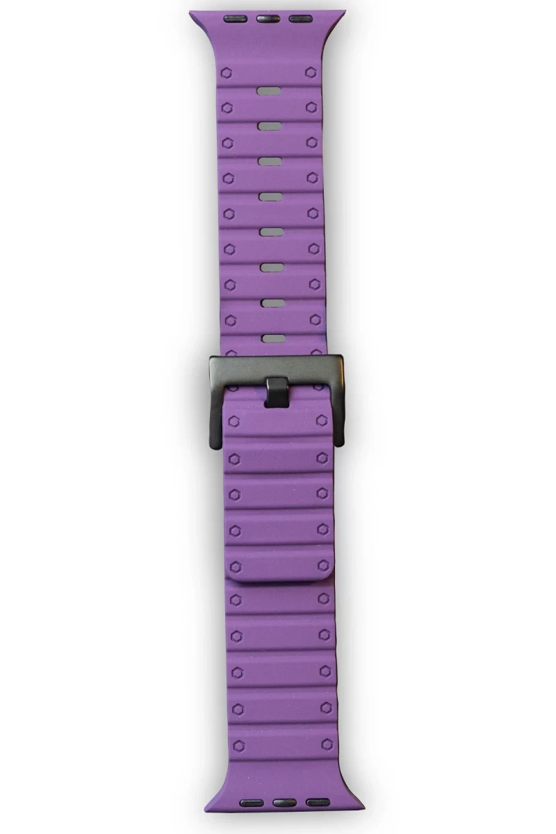 Apple Watch 42mm Uyumlu Magnus Mıknatıslı Silikon Kordon - Mor