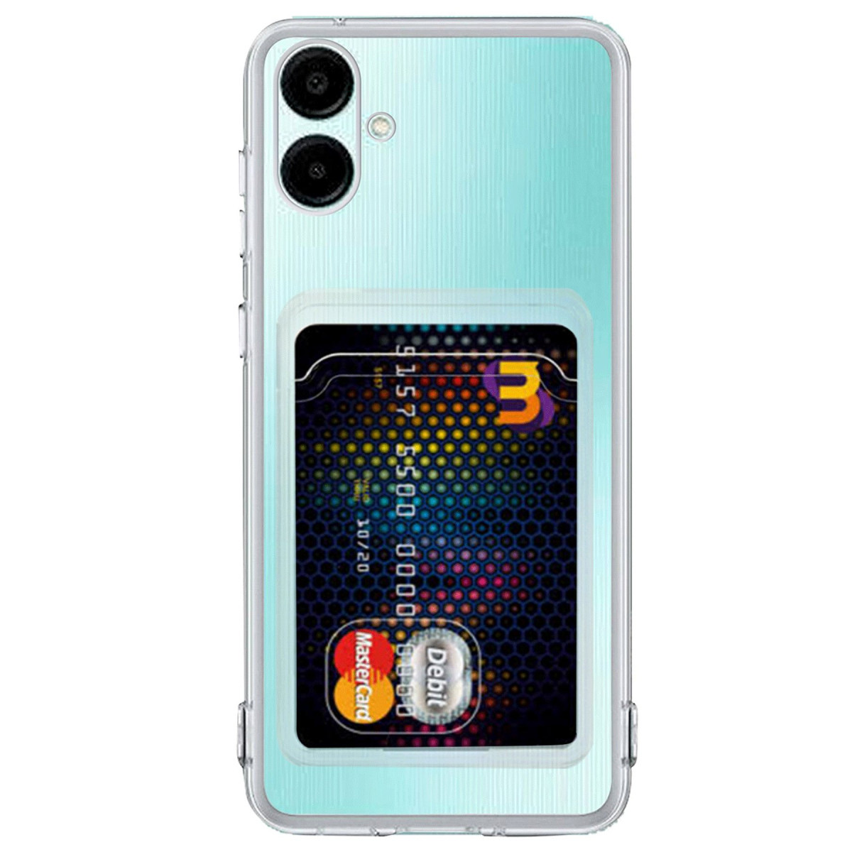 Galaxy A06 Kılıf Kart Şeffaf Silikon - Şeffaf