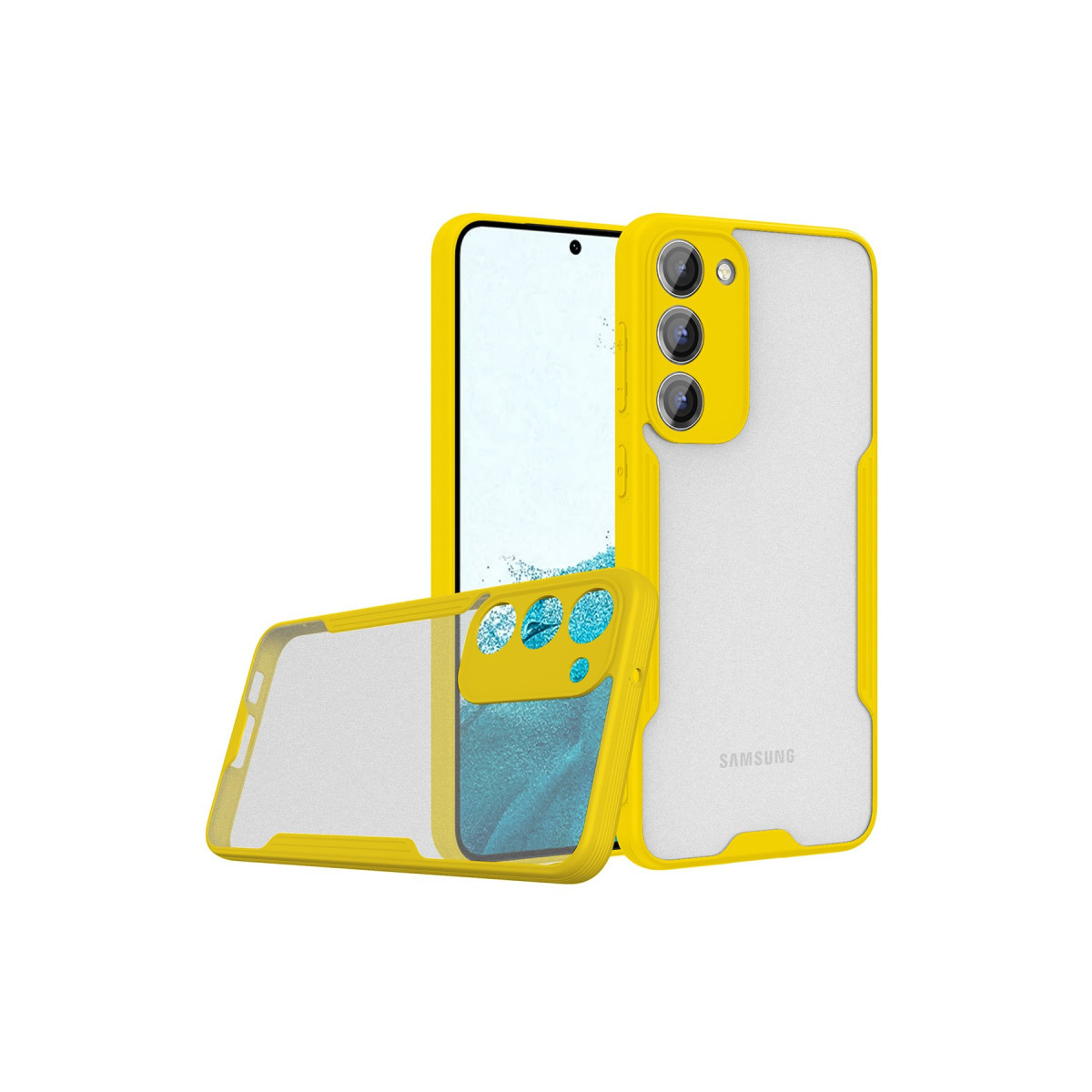 Galaxy S23 Plus Kılıf Platin Silikon - Sarı
