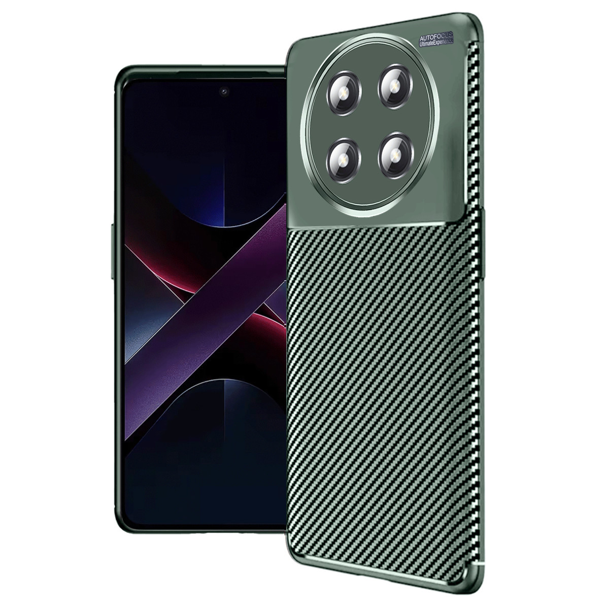 Magic 7 Lite Kılıf Auto Focus Karbon Kapak - Koyu Yeşil