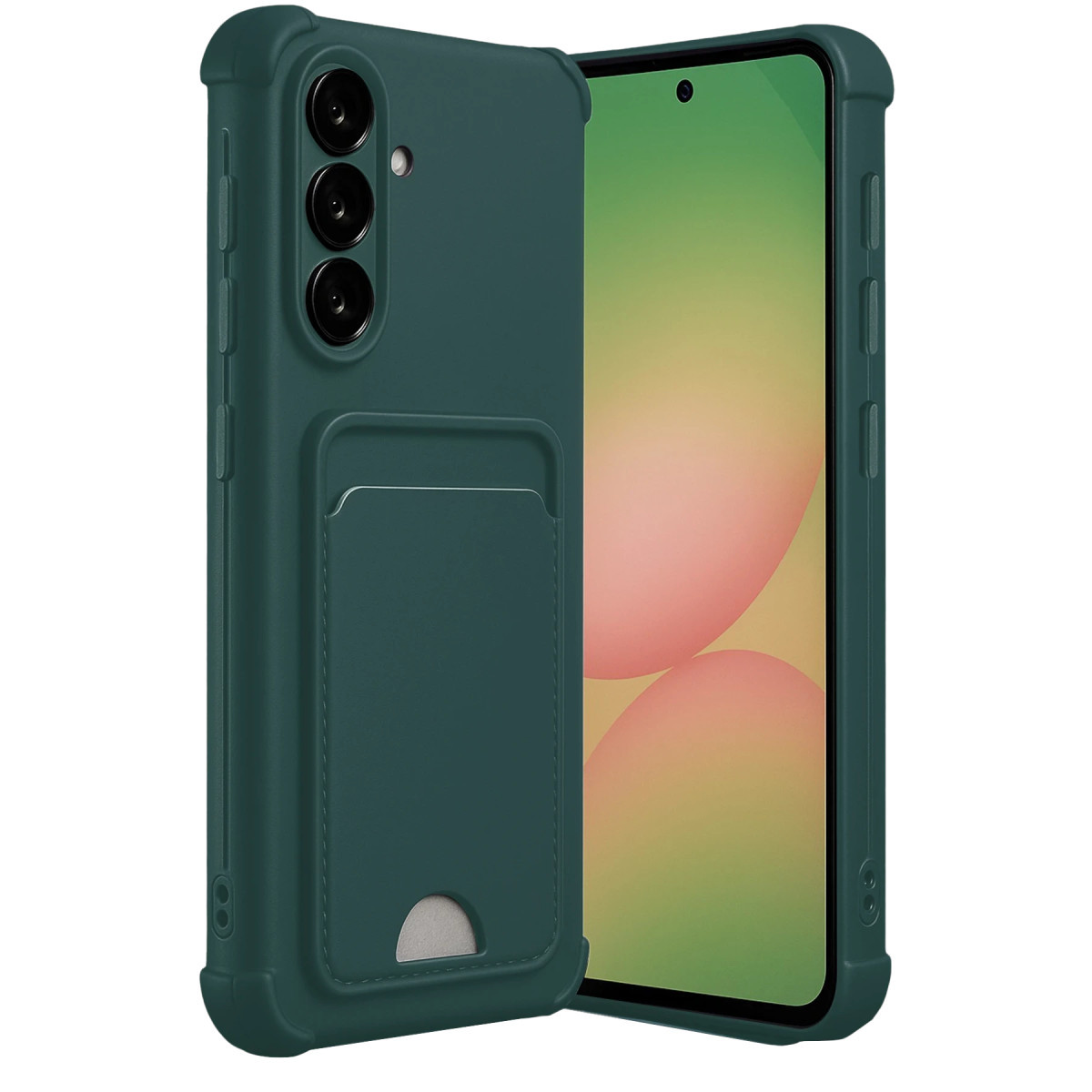 Galaxy A17 5G Kelvin Kartvizitli Silikon - Koyu Yeşil