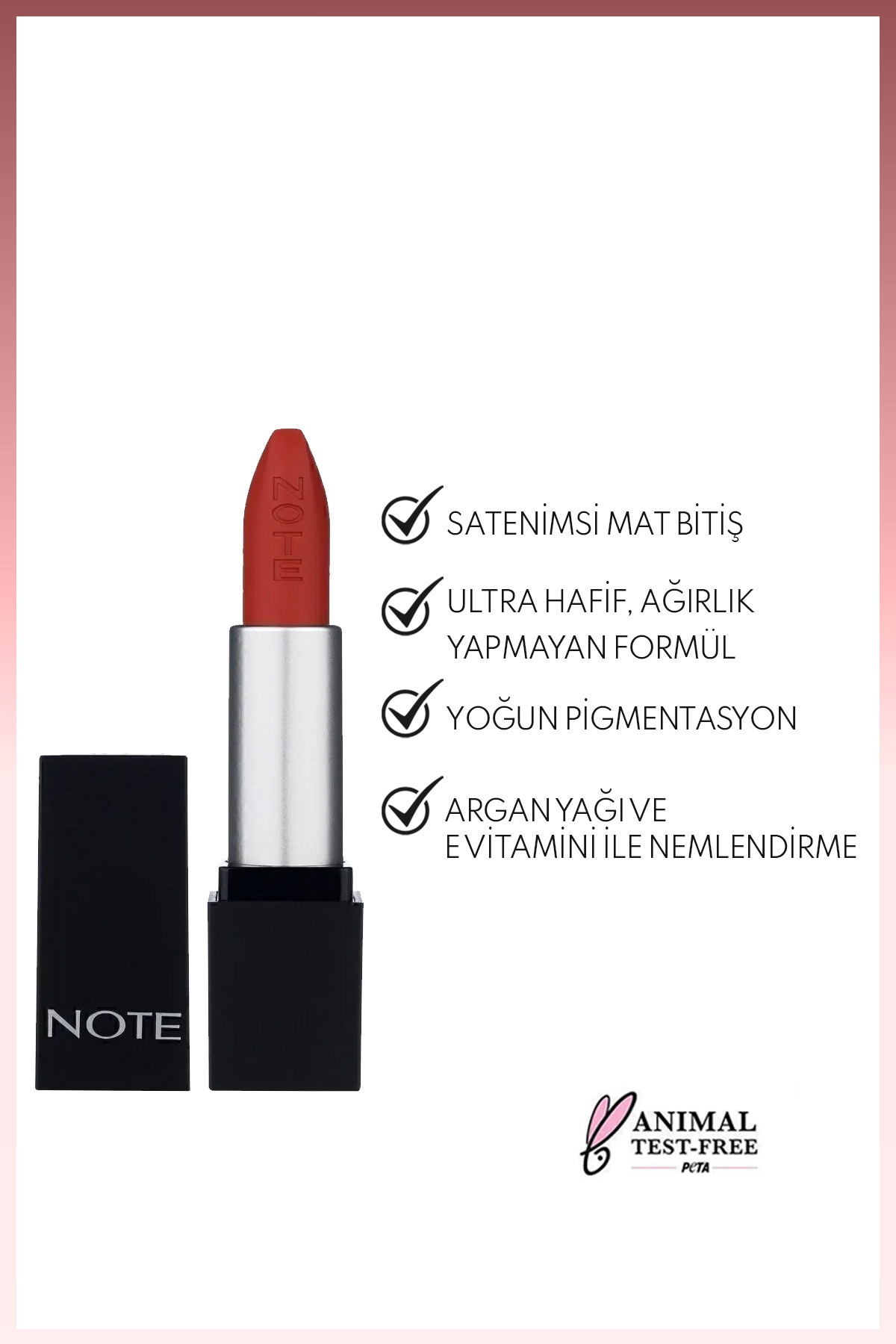 Ruj & Mattever Lipstick Yari Mat Saten Bitişli No: 17 Dress Red Kizil Kahverengi