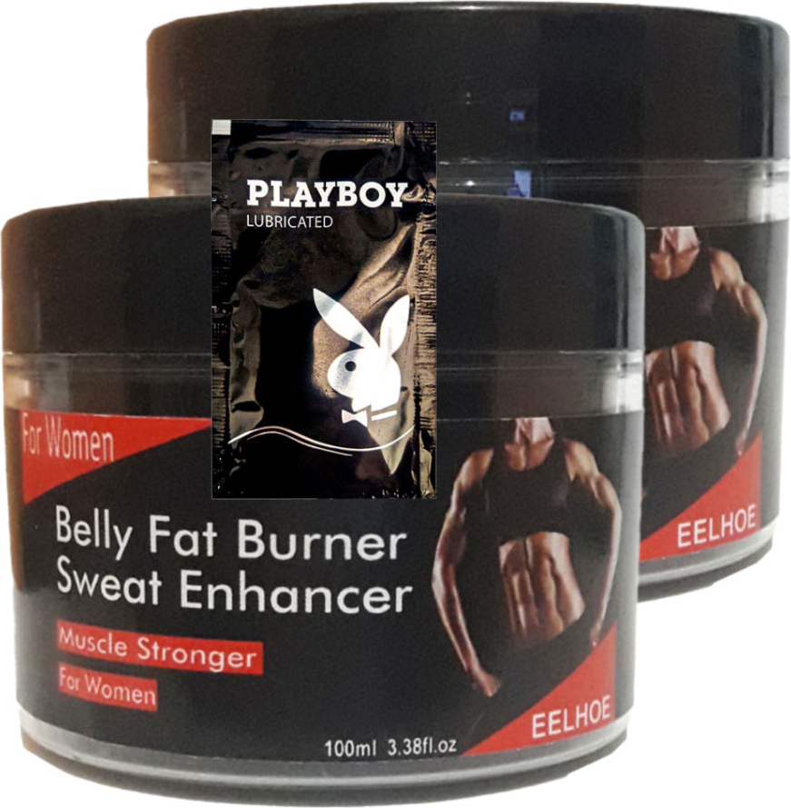 Eelhoe 2 Adet Belly Fatburner Sweat Enhancer Kadınlara Özel Yağlara Parçalayıcı Kas Şekillendirme Kremi A-388 100 Ml+ 1 Adet Jel H.ediye