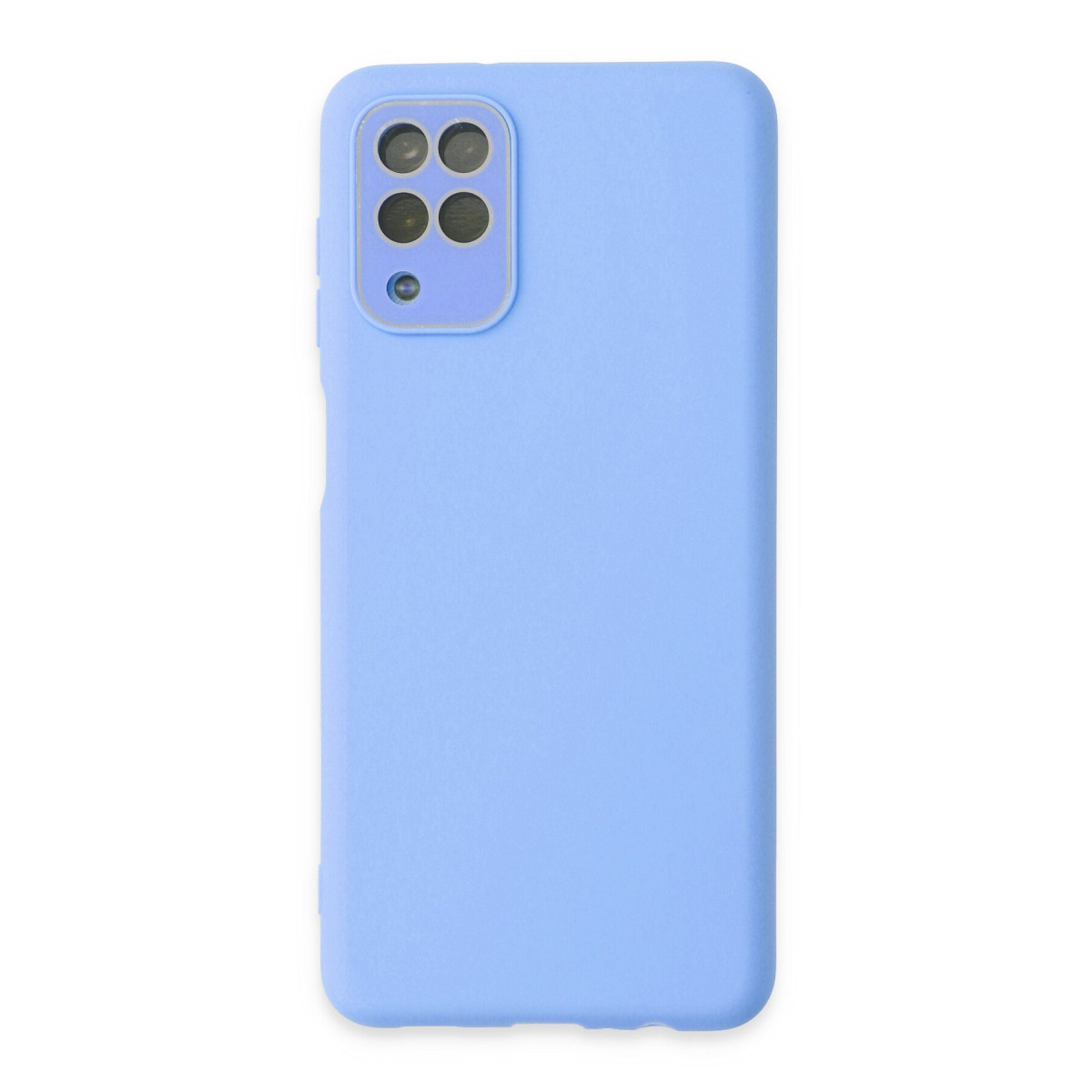 Galaxy A22 Kılıf Lansman Glass Kapak - Mavi