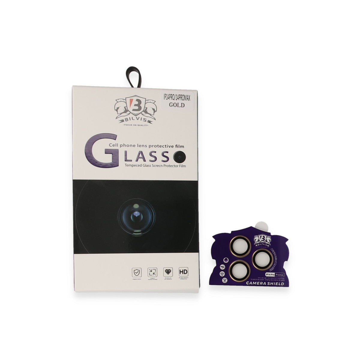 iPhone 14 Pro Max Bilvis Titan Kamera Lens - Gold