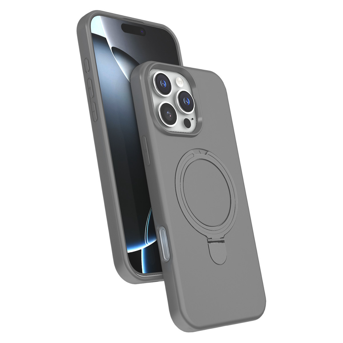 iPhone 16 Pro Max Regal Magsafe Standlı Kapak - Titan Gri
