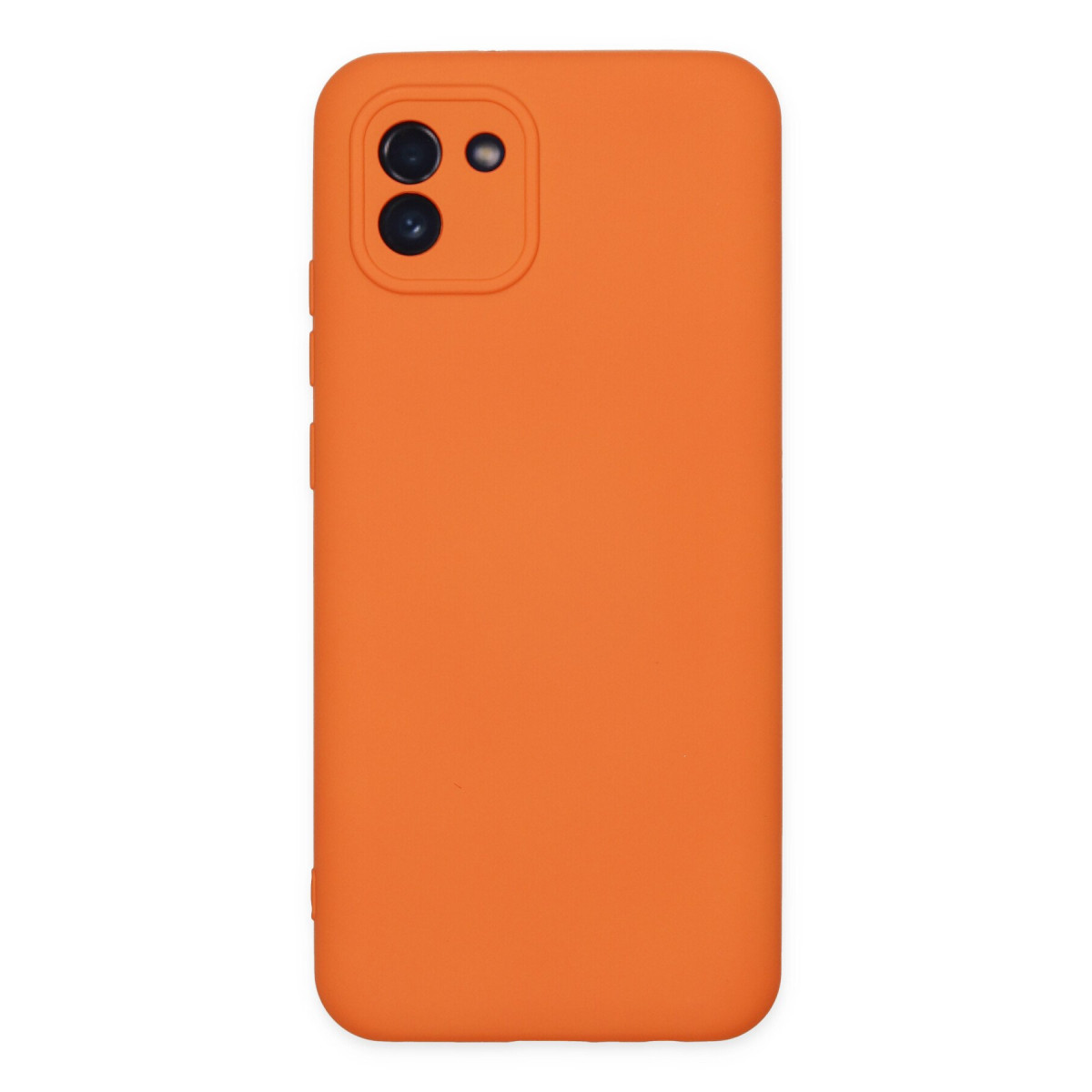 Galaxy A03 Kılıf Nano içi Kadife Silikon - Turuncu