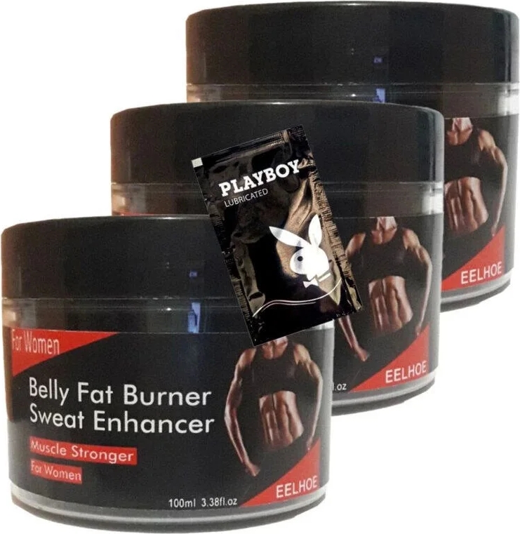 Belly Fatburner Sweat Enhancer Kadınlar Için Krem 3X100 ml + 1 Adet Jel ile