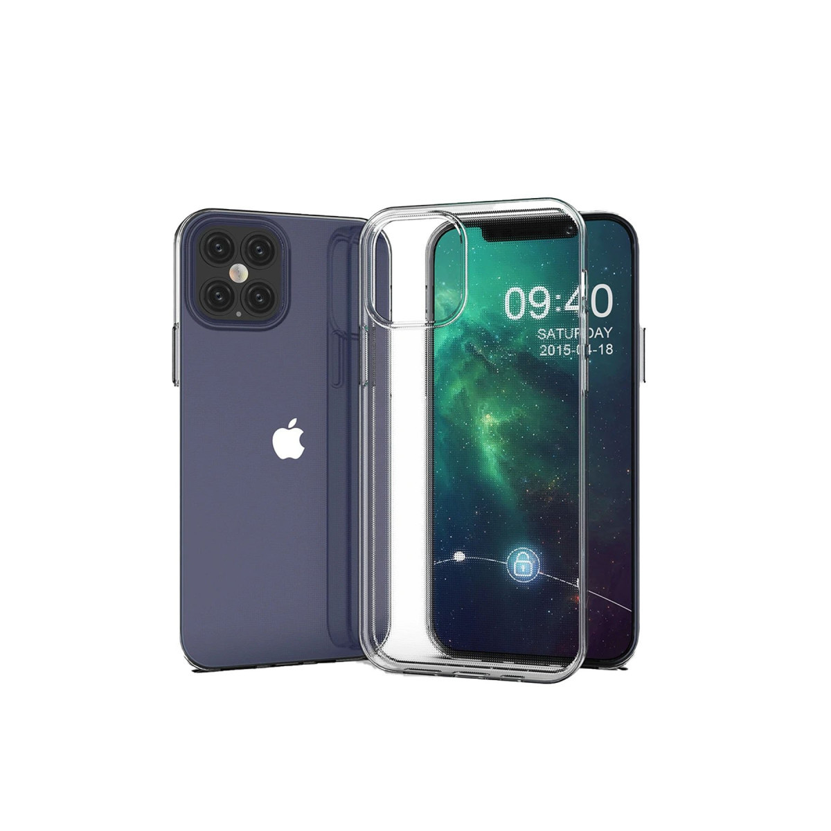iPhone 12 Pro Max Kılıf Lüx Şeffaf Silikon