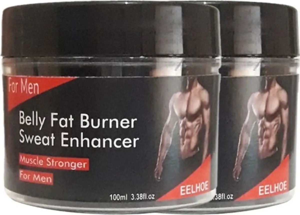 Eelhoe 2 Adet Belly Fatburner Sweat Enhancer Erkeklere Özel Vücut Kremi 100 ml