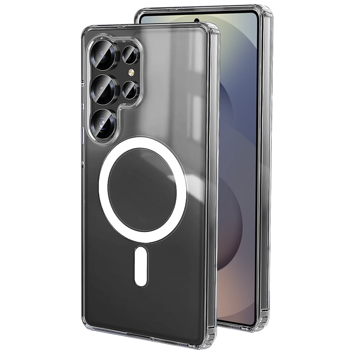 Galaxy S25 Ultra Kılıf Magneticsafe Şeffaf Silikon - Şeffaf