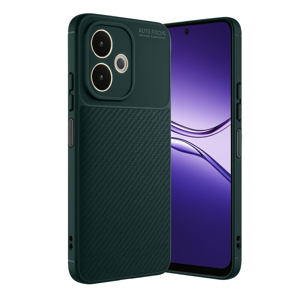 A5 Pro 4G Kılıf Auto Focus Karbon Kapak - Koyu Yeşil