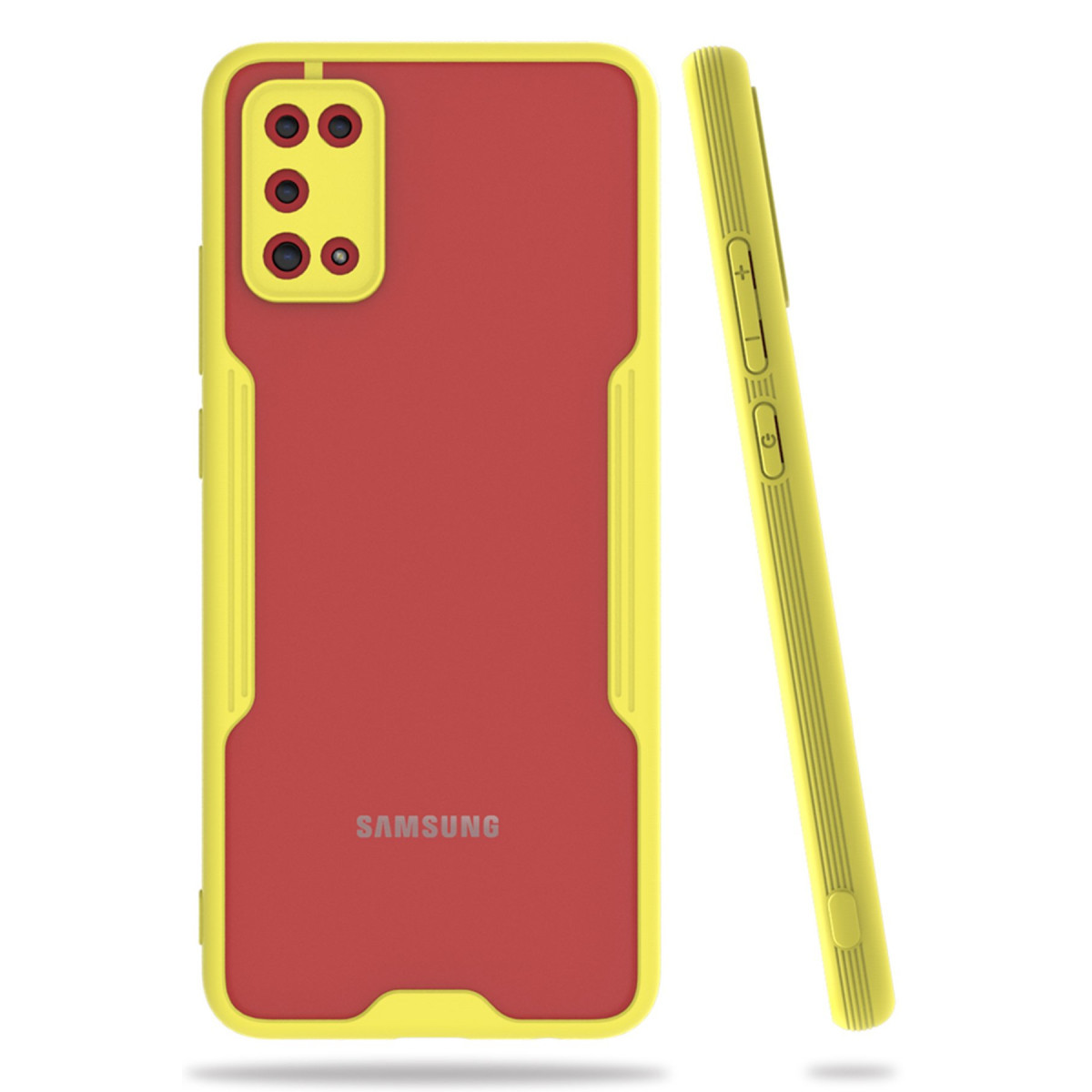 Galaxy A02S Kılıf Platin Silikon - Sarı
