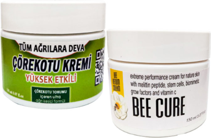 2 Adet Çörek Otu Kremi Orta Boy 100 ml Krem + Bee Cure Krem 150 ml / Vücut Fıtıkagrilarina