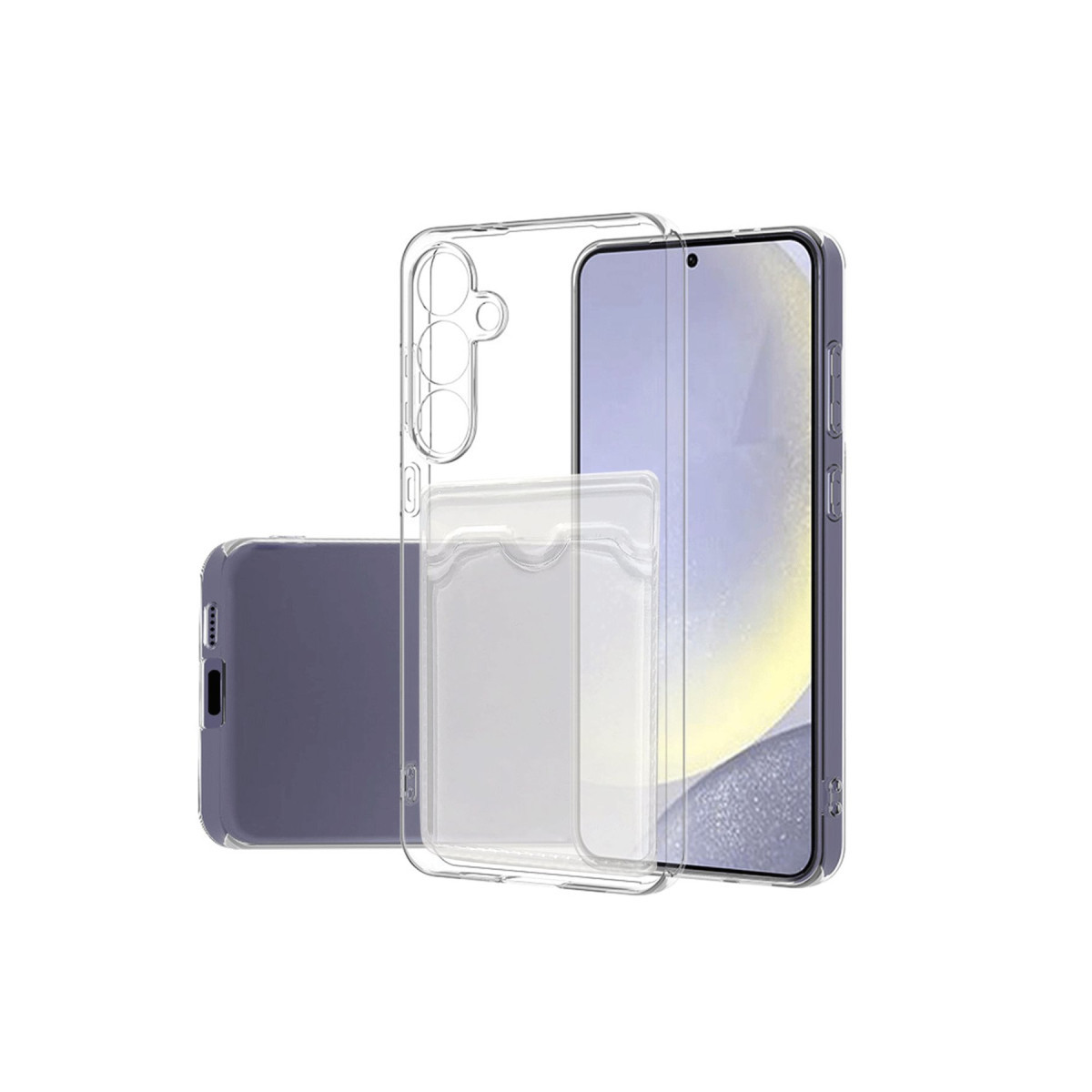 Galaxy S24 FE Kılıf Kart Şeffaf Silikon - Şeffaf
