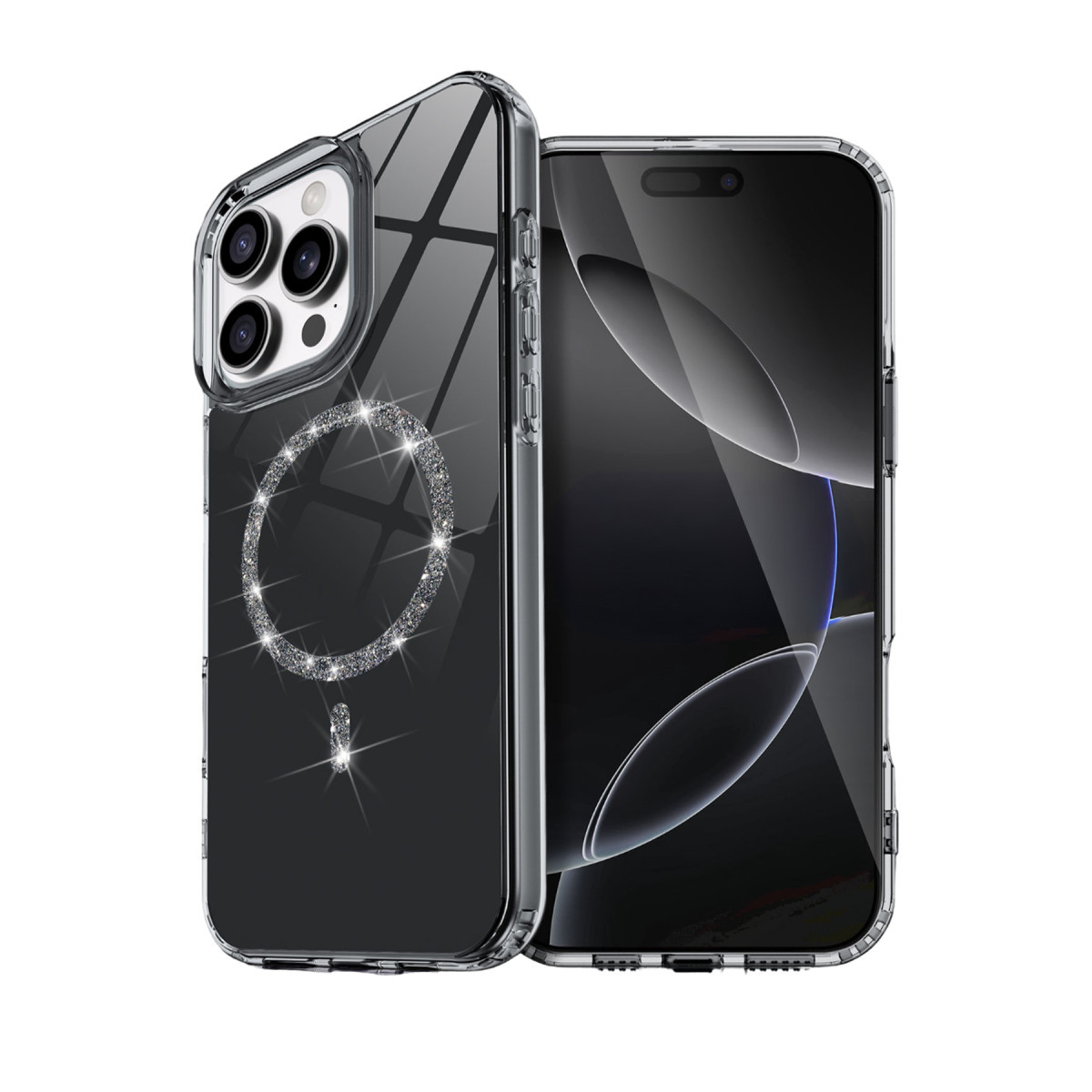 iPhone 16 Pro Max Live Diamond Magsafe Kapak - Siyah