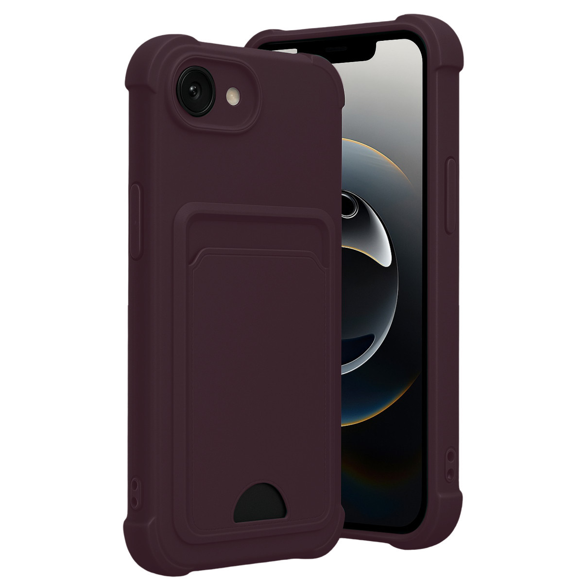 iPhone 16E Kelvin Kartvizitli Silikon - Derin Mor