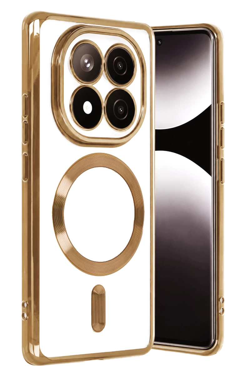 Xiaomi Redmi Note 15 Pro 5G Uyumlu Kross Magneticsafe Kapak - Gold
