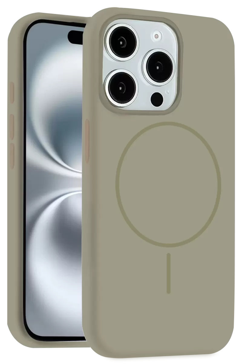 iPhone 15 Pro Max Kılıf Jully Magsafe Kapak - Çöl Titanyum