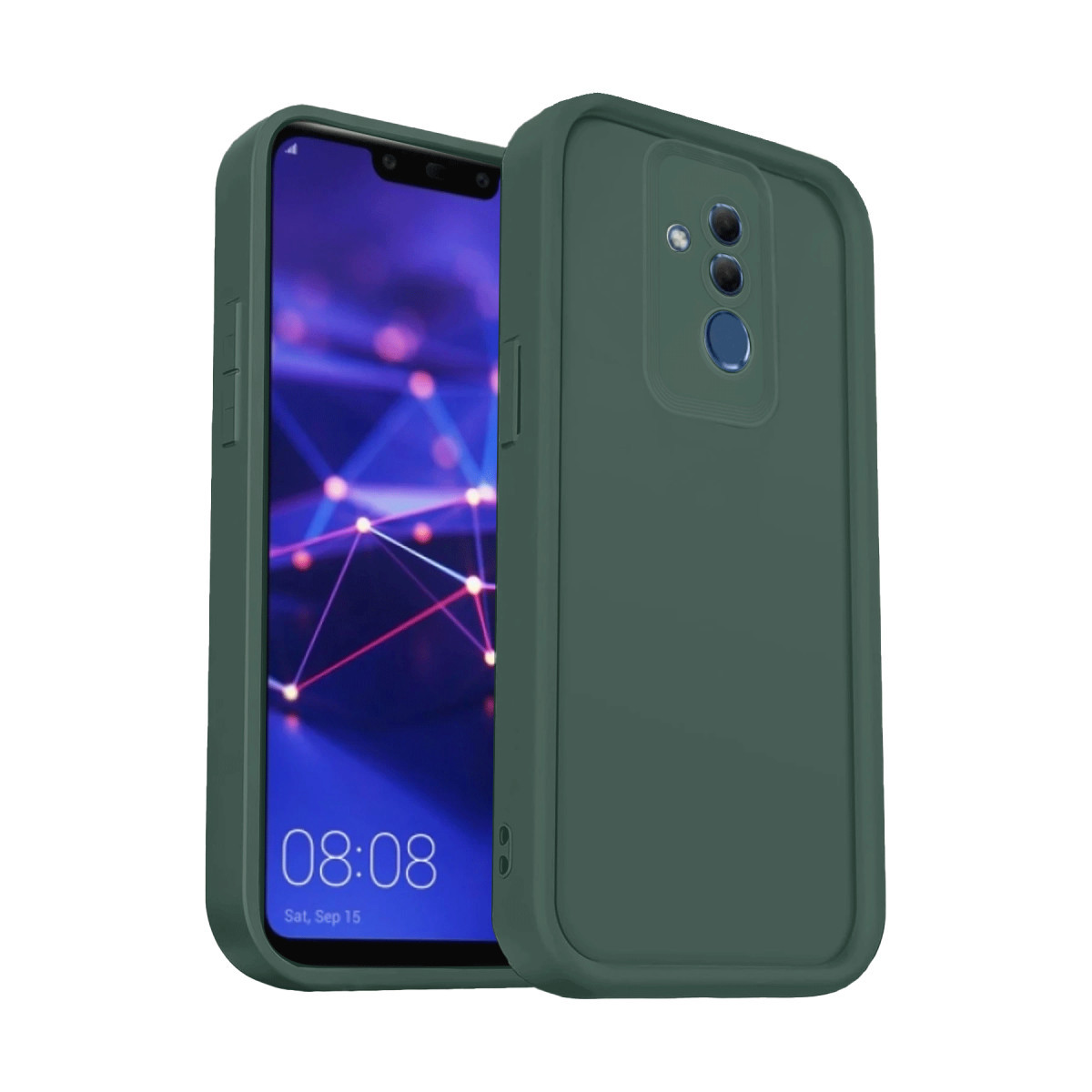 Mate 20 Lite Kılıf Viera Silikon - Koyu Yeşil