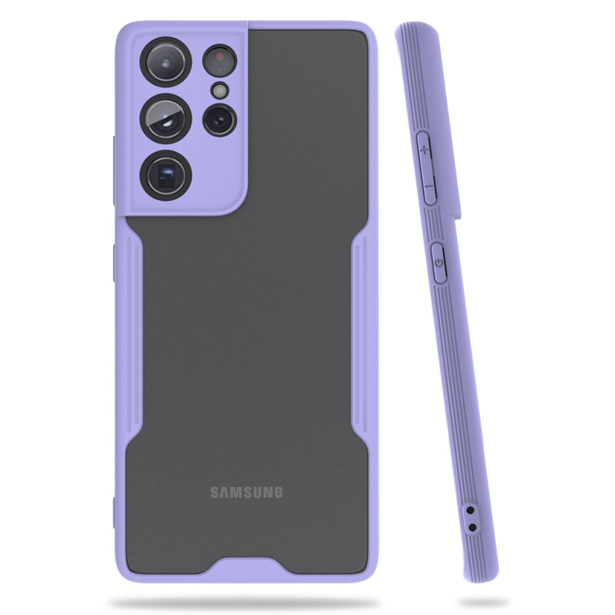 Galaxy S21 Ultra Kılıf Platin Silikon - Lila
