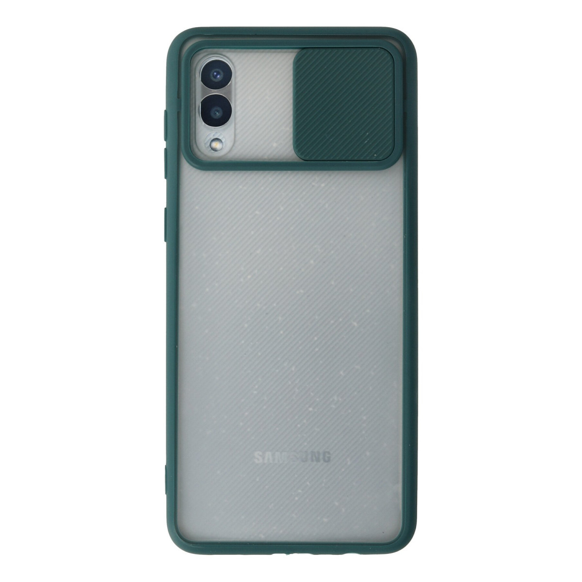 Galaxy A02 Kılıf Palm Buzlu Kamera Sürgülü Silikon - Yeşil