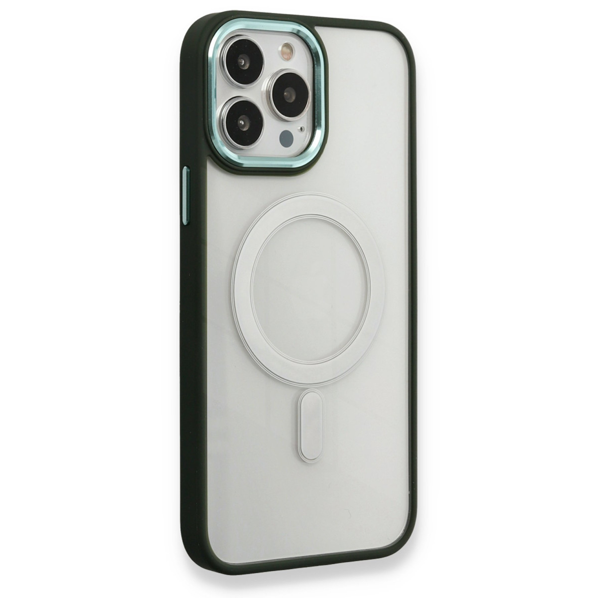 iPhone 14 Pro Max Kılıf Room Magneticsafe Silikon - Köknar Yeşili