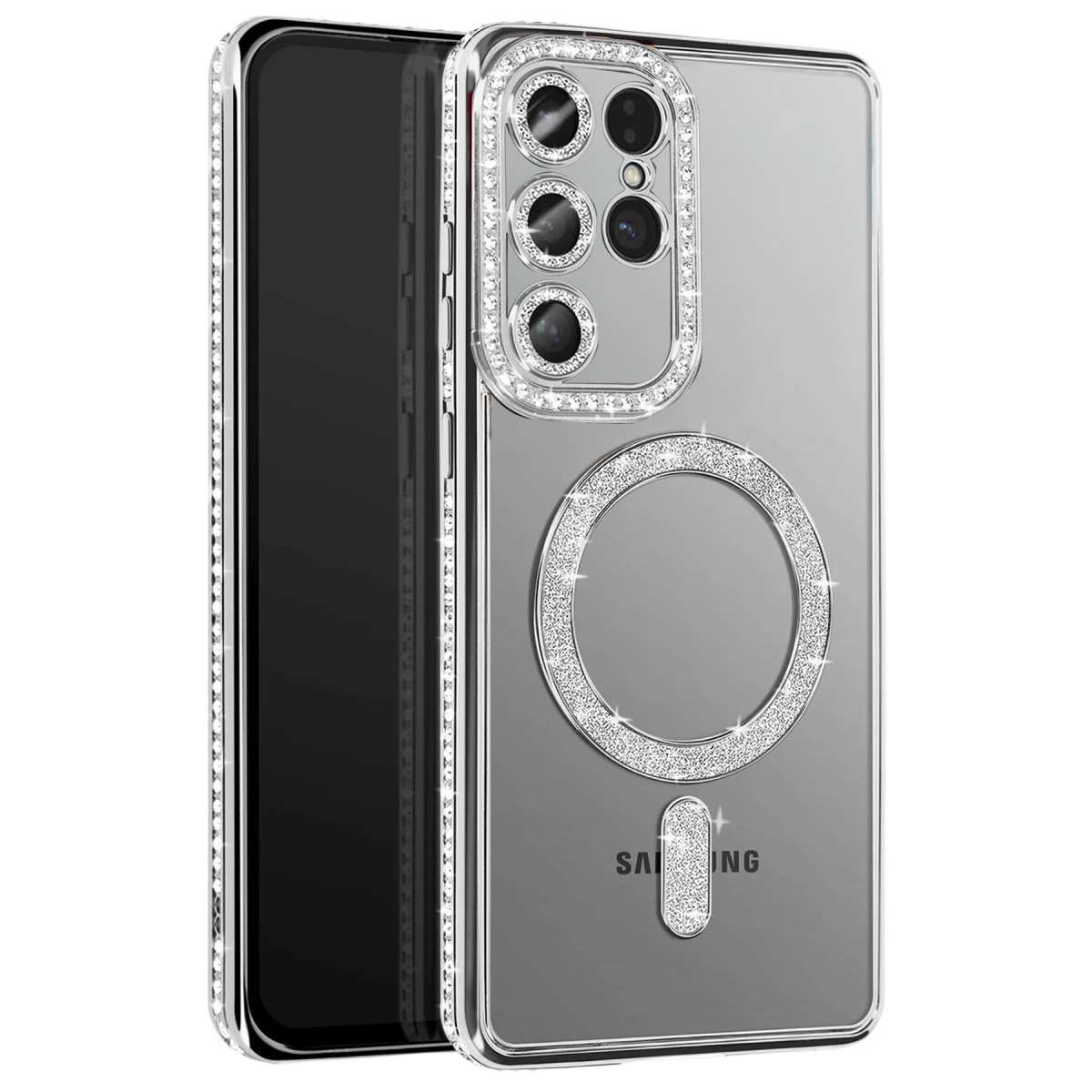 Galaxy S26 Ultra Joke Simli Magneticsafe Kılıf - Gümüş