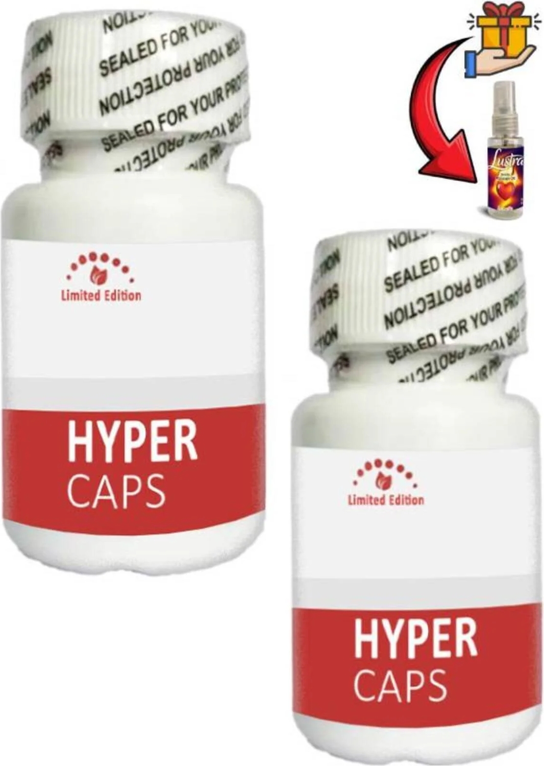 Hyper Erkeklere Özel 15li x 2 Ad-Lustra Masaj Yağı ile Birlikte
