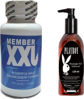 Member Etkili  Member Xxl Erkeklere Özel 60LI + Etkili  120 ml Masaj Yağı