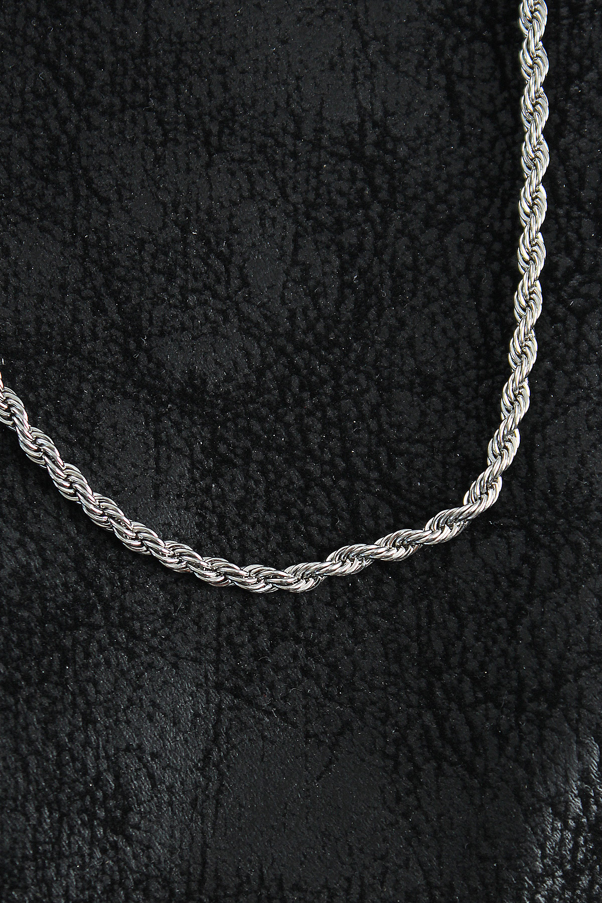 316L Çelik Burgu Zincir Model Gümüş Renk Erkek Kolye