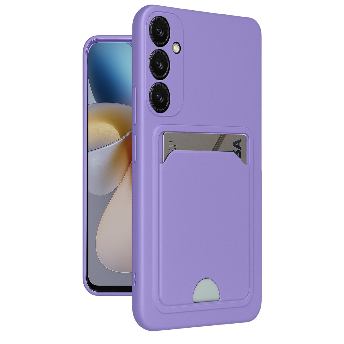 Galaxy A26 Kılıf Kelvin Kartvizitli Silikon - Lila