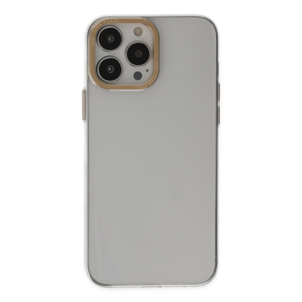 iPhone 13 Pro Kılıf Anka PC Sert Metal Kapak - Şeffaf